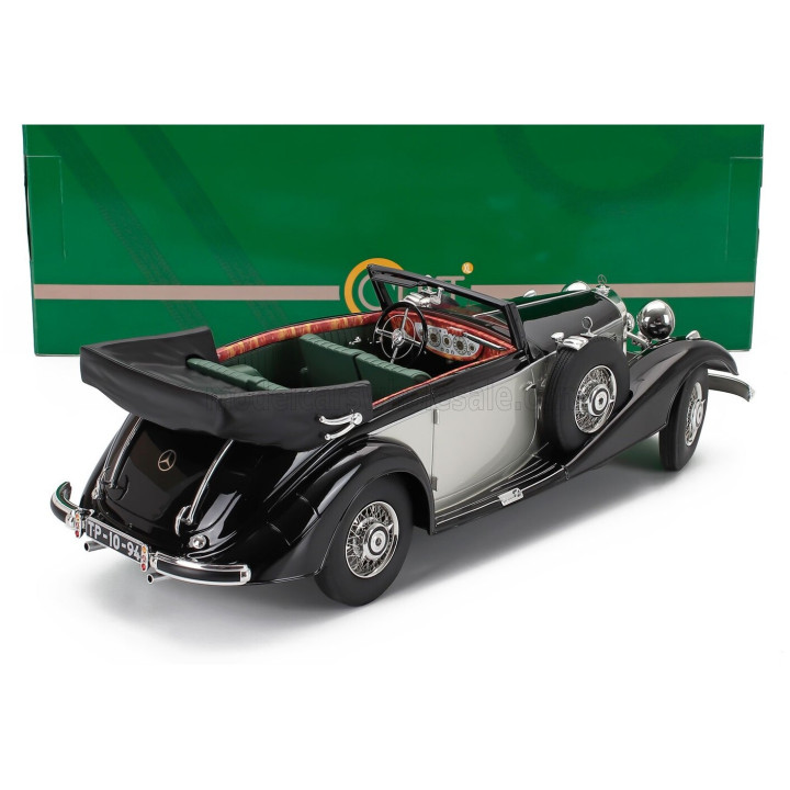 CULT SCALE MODELS MERCEDES BENZ 540K CABRIOLET B OPEN 1938 - BLACK SILVER 1/18
