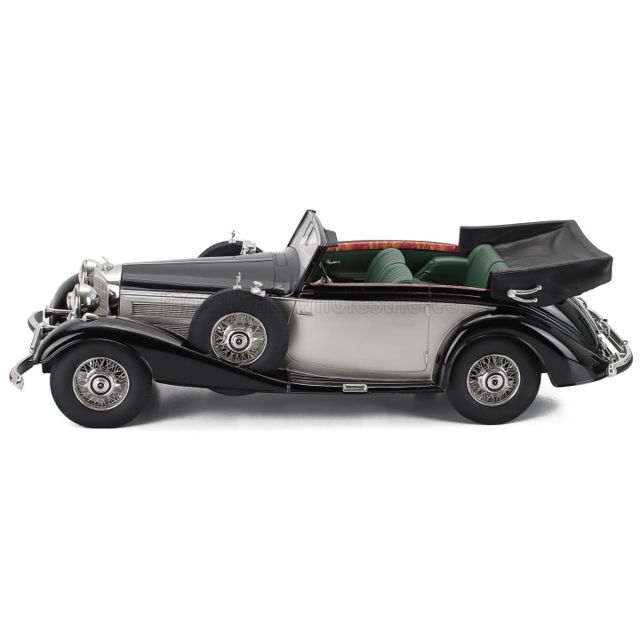 CULT SCALE MODELS MERCEDES BENZ 540K CABRIOLET B OPEN 1938 - BLACK SILVER 1/18