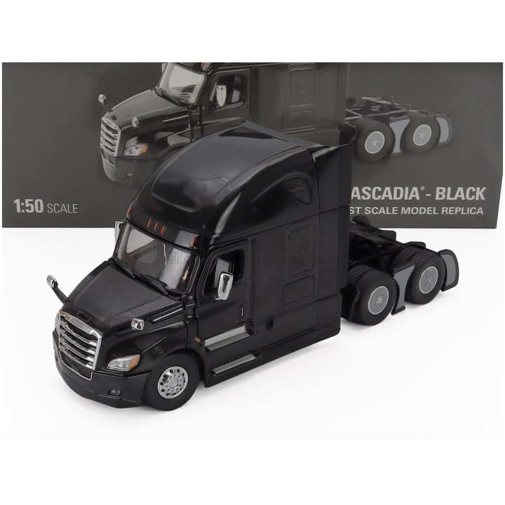 DM MODELS FREIGHTLINER CASCADIA TRACTOR TRUCK 3-ASSI 2015 - BLACK 1/50