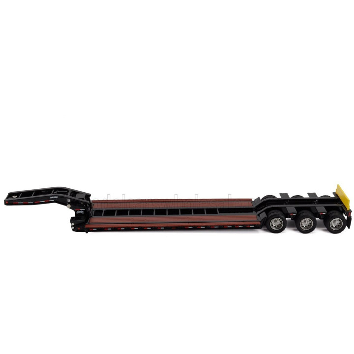 DM MODELS KENWORTH PIANALE TRAIL KING HYDRAULIC LOWBOY TRAILER - BLACK WOOD 1/50
