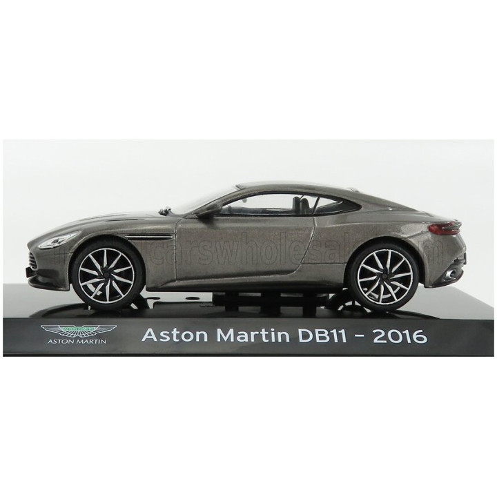 EDICOLA ASTON MARTIN DB11 2016 - CON VETRINA - WITH SHOWCASE - GREY MET 1/43