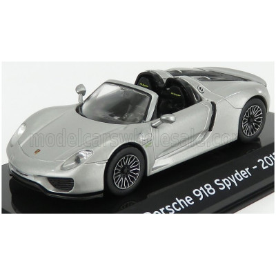 EDICOLA PORSCHE 918 SPYDER 2013 - CON VETRINA - WITH SHOWCASE - SILVER 1/43