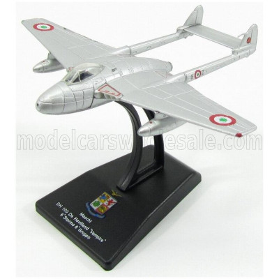 EDICOLA MACCHI DH100 DE HAVILLAND CACCIABOMBARDIERE VAMPIRE 6th STORMO 6th GRUPPO MILITARY AIRPLANE 1946 9cm X 11.5cm - SILVER
