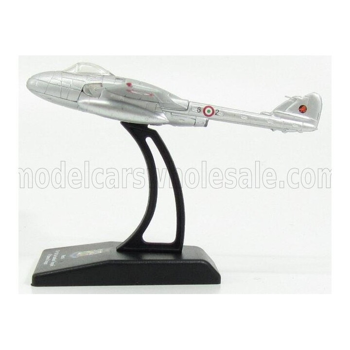EDICOLA MACCHI DH100 DE HAVILLAND CACCIABOMBARDIERE VAMPIRE 6th STORMO 6th GRUPPO MILITARY AIRPLANE 1946 9cm X 11.5cm - SILVER