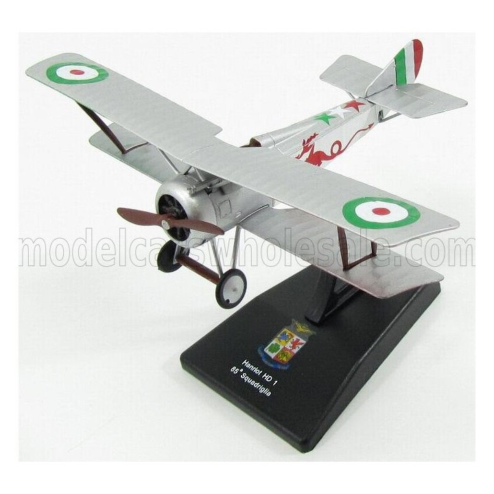 EDICOLA HANRIOT HD1 CACCIA 85th SQUADRIGLIA MILITARY AIRPLANE 1916 8cm X 12cm - SILVER 1/72