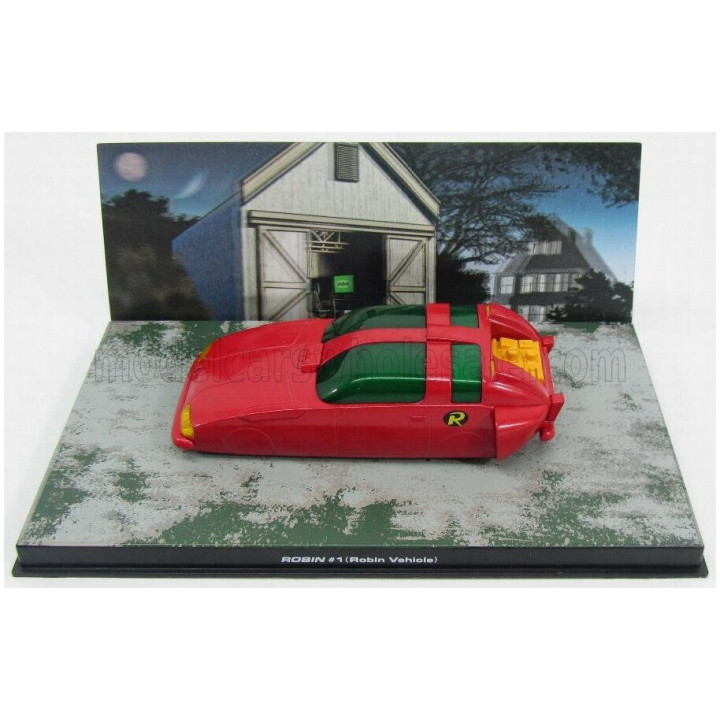 EDICOLA BATMAN BATMOBILE - ROBIN CAR VEHICLE - RED GREEN 1/43