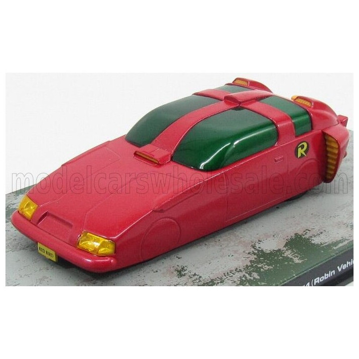 EDICOLA BATMAN BATMOBILE - ROBIN CAR VEHICLE - RED GREEN 1/43