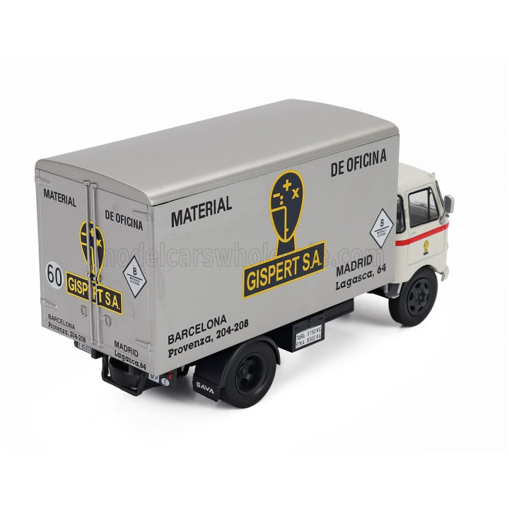 EDICOLA SAVA S-551 TRUCK GISPERT S.A. 2-ASSI 1968 - WHITE SILVER 1/43
