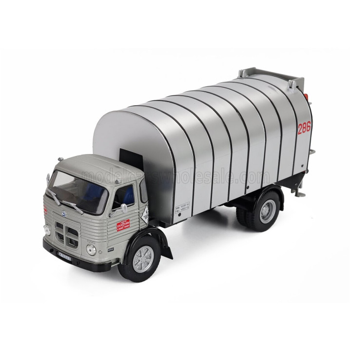 EDICOLA PEGASO 1095 COMET TRUCK POUBELLE TRASPORTO RIFIUTI URBANI 2-ASSI 1975 - SILVER 1/43