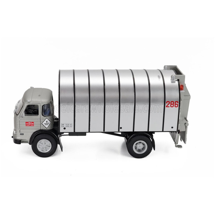 EDICOLA PEGASO 1095 COMET TRUCK POUBELLE TRASPORTO RIFIUTI URBANI 2-ASSI 1975 - SILVER 1/43