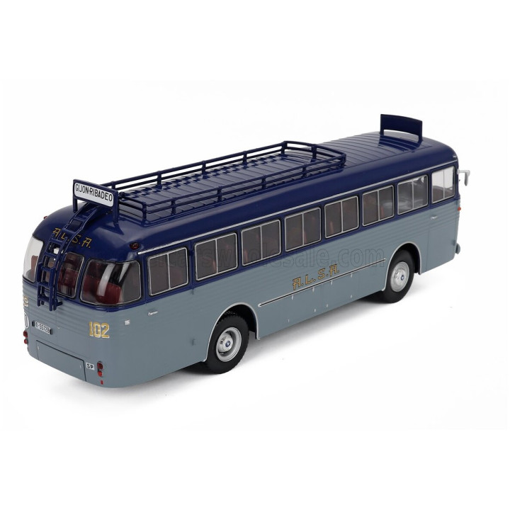 EDICOLA PEGASO 6040 MONOTRAL AUTOBUS A.L.S.A. GIJON-RIBADEO 2-ASSI 1963 - BLUE GREY 1/43