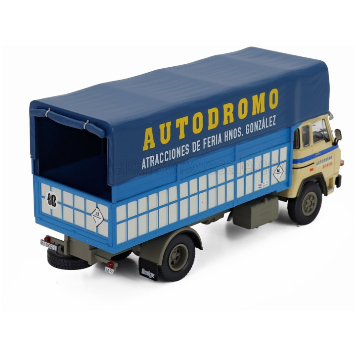 EDICOLA DODGE 42/16 TRUCK AUTODROMO ATRACCIONES DE FERIA HNOS GONZALEZ 2-ASSI 1980 - BLUE CREAM 1/43