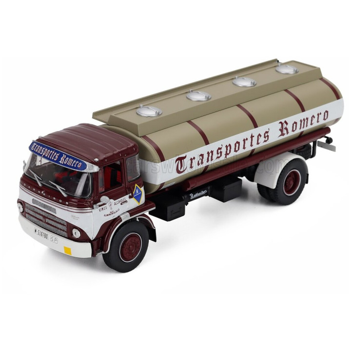EDICOLA BARREIROS SUPER AZOR TANKER TRUCK GRAN RUTA TRANSPORTES ROMERO 2-ASSI 1967 - RED WHITE GOLD 1/43