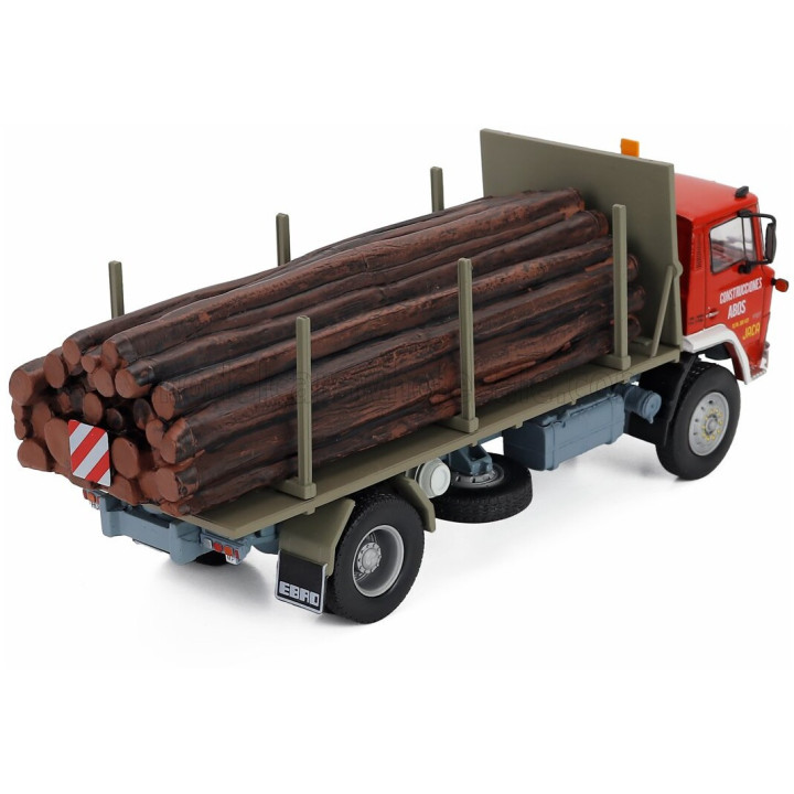 EDICOLA EBRO P-137 TRUCK ABOS CONSTRUCCIONES ABOS 2-ASSI 1973 - RED WOOD 1/43