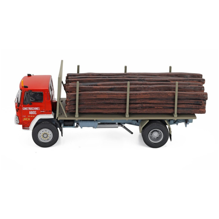 EDICOLA EBRO P-137 TRUCK ABOS CONSTRUCCIONES ABOS 2-ASSI 1973 - RED WOOD 1/43