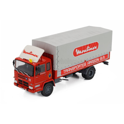 EDICOLA PEGASO 1080 TRUCK TRANSPORTES ARAGON S.A. MOULINEX 2-ASSI 1972 - RED GREY 1/43