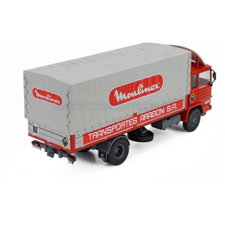 EDICOLA PEGASO 1080 TRUCK TRANSPORTES ARAGON S.A. MOULINEX 2-ASSI 1972 - RED GREY 1/43
