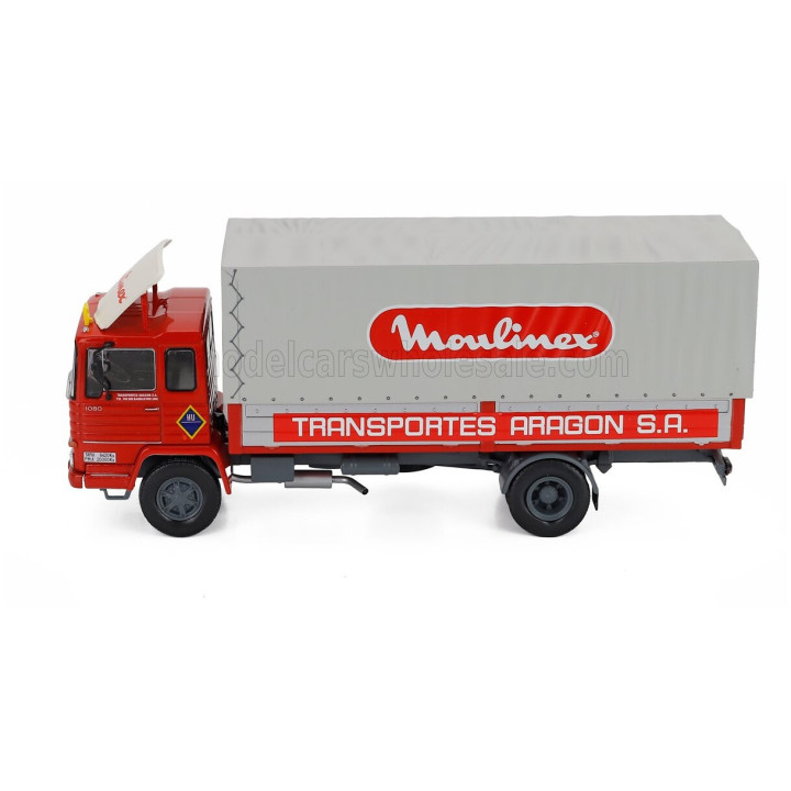 EDICOLA PEGASO 1080 TRUCK TRANSPORTES ARAGON S.A. MOULINEX 2-ASSI 1972 - RED GREY 1/43