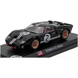 EDICOLA FORD USA GT40 MKII 7.0L V8 TEAM SHELBY AMERICAN INC. N 2 WINNER 24h LE MANS 1966 BRUCE McLAREN - CHRIS AMON - BLACK