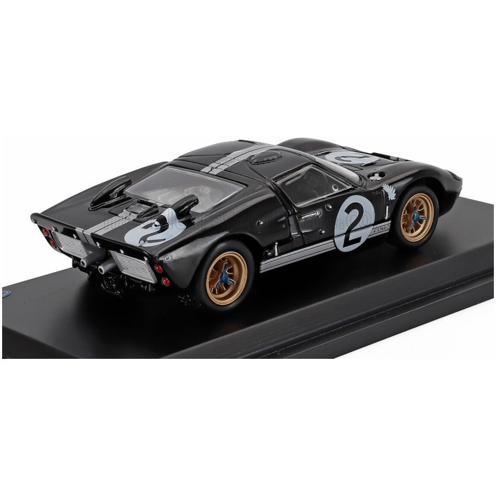 EDICOLA FORD USA GT40 MKII 7.0L V8 TEAM SHELBY AMERICAN INC. N 2 WINNER 24h LE MANS 1966 BRUCE McLAREN - CHRIS AMON - BLACK