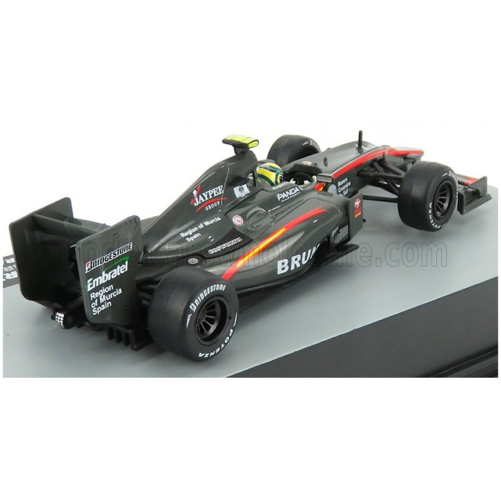 EDICOLA HRT F1 F110 COSWORTH N 21 BRAZILIAN GP 2010 BRUNO SENNA - GREY MET RED 1/43