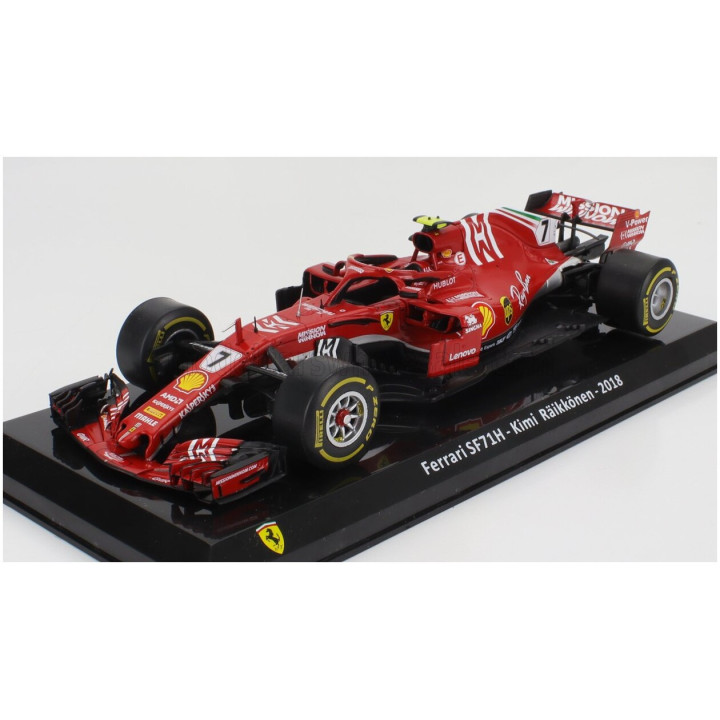 EDICOLA FERRARI F1 SF71H N 7 SEASON 2018 KIMI RAIKKONEN - CON VETRINA - WITH SHOWCASE - RED 1/24