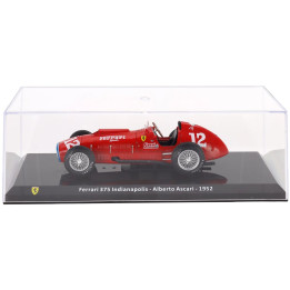 EDICOLA FERRARI F1 375 INDY N 12 INDIANAPOLIS 500 GP 1952 ALBERTO ASCARI - CON VETRINA - WITH SHOWCASE - RED 1/24