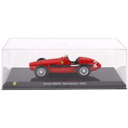 EDICOLA FERRARI F1 500 F2 SCUDERIA FERRARI N 2 SEASON 1953 GIUSEPPE (NINO) FARINA - CON VETRINA - WITH SHOWCASE - RED 1/24