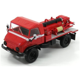 EDICOLA MERCEDES BENZ UNIMOG 404 TRUCK VIGILI DEL FUOCO FIRE ENGINE 1960 - RED 1/43