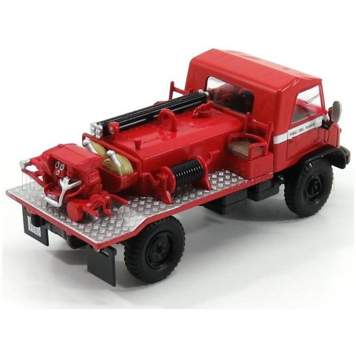 EDICOLA MERCEDES BENZ UNIMOG 404 TRUCK VIGILI DEL FUOCO FIRE ENGINE 1960 - RED 1/43
