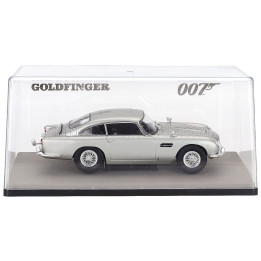 EDICOLA ASTON MARTIN DB5 1965 - 007 JAMES BOND - GOLDFINGER - CON VETRINA - WITH SHOWCASE - SILVER 1/24