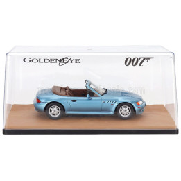 EDICOLA BMW Z3 SPIDER 1999 - 007 JAMES BOND - GOLDENEYE - CON VETRINA - WITH SHOWCASE - BLUE MET 1/24