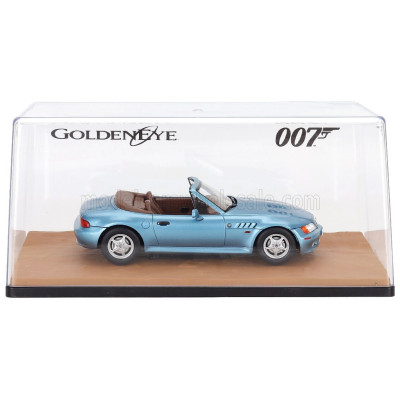 EDICOLA BMW Z3 SPIDER 1999 - 007 JAMES BOND - GOLDENEYE - CON VETRINA - WITH SHOWCASE - BLUE MET 1/24