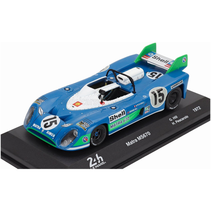 EDICOLA MATRA SIMCA MS670 3.0L V12 TEAM EQUIPE MATRA-SIMCA SHELL N 15 WINNER 24h LE MANS 1972 - HENRI PESCAROLO - GRAHAM HILL