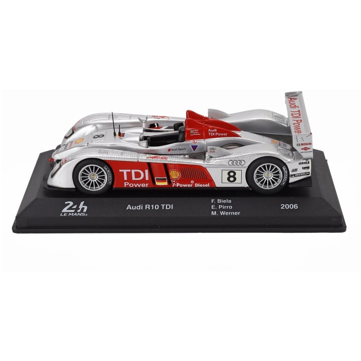 EDICOLA AUDI R10 TDI 5.5L TURBO V12 TEAM AUDI SPORT JOEST N 8 WINNER 24h LE MANS 2006 FRANK BIELA - MARCO WERNER - EMANUELE