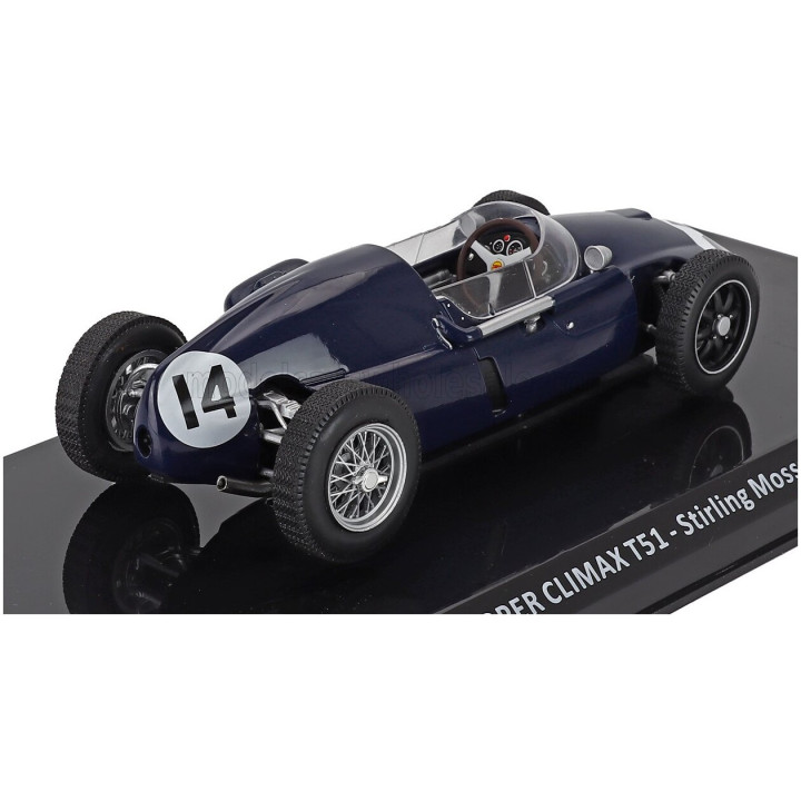 EDICOLA COOPER F1 T51 N 14 SEASON 1959 STIRLING MOSS - BLUE WHITE 1/24