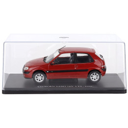 EDICOLA CITROEN SAXO 16V VTS 2000 - CON VETRINA - WITH SHOWCASE - RED 1/24