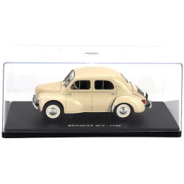 EDICOLA RENAULT 4CV 1958 - CON VETRINA - WITH SHOWCASE - BEIGE 1/24