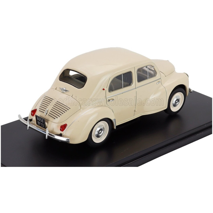 EDICOLA RENAULT 4CV 1958 - CON VETRINA - WITH SHOWCASE - BEIGE 1/24