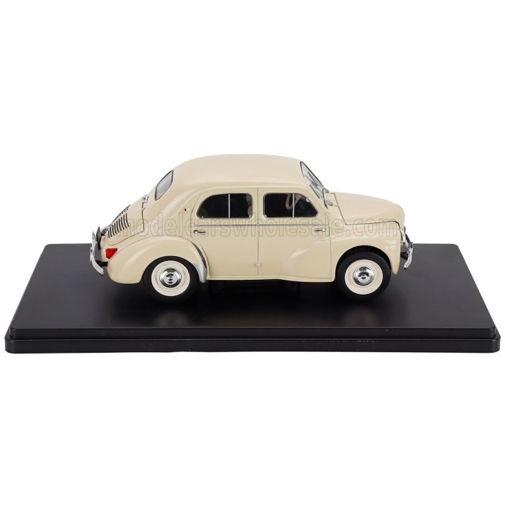 EDICOLA RENAULT 4CV 1958 - CON VETRINA - WITH SHOWCASE - BEIGE 1/24