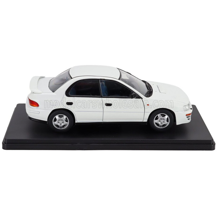 EDICOLA SUBARU IMPREZA GT 4WD 1996 - CON VETRINA - WITH SHOWCASE - WHITE 1/24