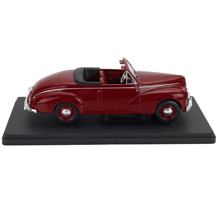 EDICOLA PEUGEOT 203 CABRIOLET 1953 - CON VETRINA - WITH SHOWCASE - RED 1/24