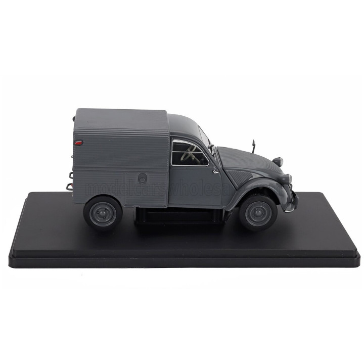 EDICOLA CITROEN 2CV VAN FOURGONETTE AZU 1959 - CON VETRINA - WITH SHOWCASE - GREY 1/24