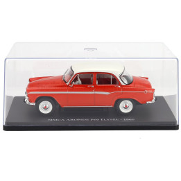 EDICOLA SIMCA ARONDE P60 ELYSEE 1960 - CON VETRINA - WITH SHOWCASE - RED WHITE 1/24