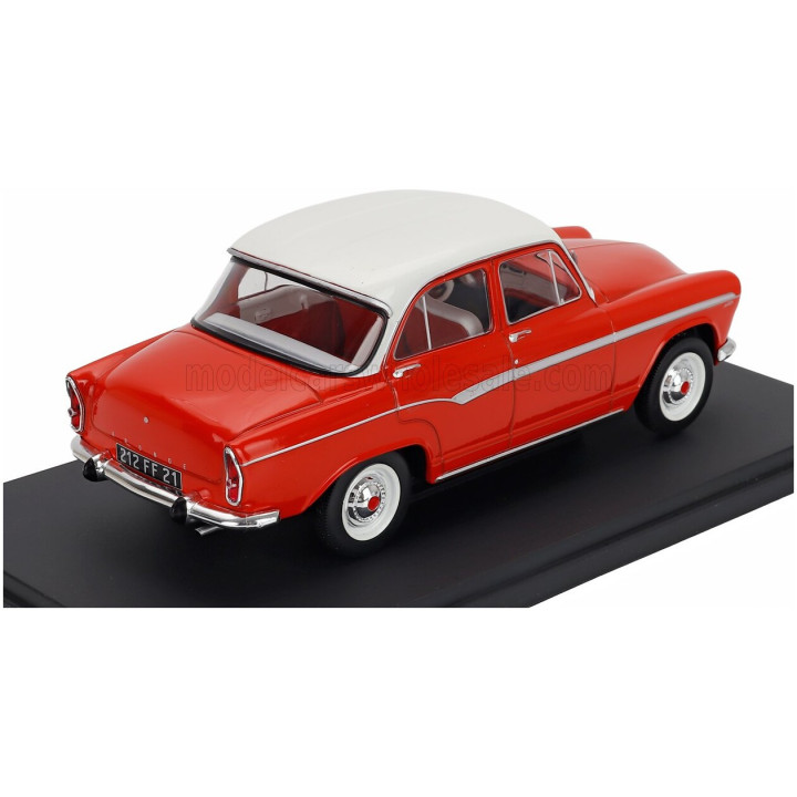 EDICOLA SIMCA ARONDE P60 ELYSEE 1960 - CON VETRINA - WITH SHOWCASE - RED WHITE 1/24