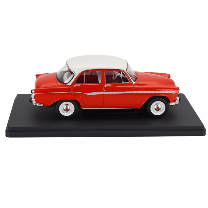 EDICOLA SIMCA ARONDE P60 ELYSEE 1960 - CON VETRINA - WITH SHOWCASE - RED WHITE 1/24