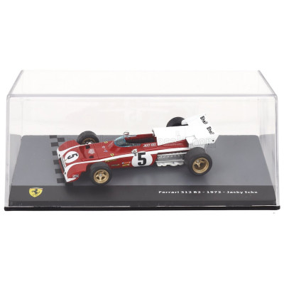 EDICOLA FERRARI F1 312B2 N 5 SEASON 1972 JACKY ICKX - CON VETRINA - WITH SHOWCASE - RED WHITE 1/43