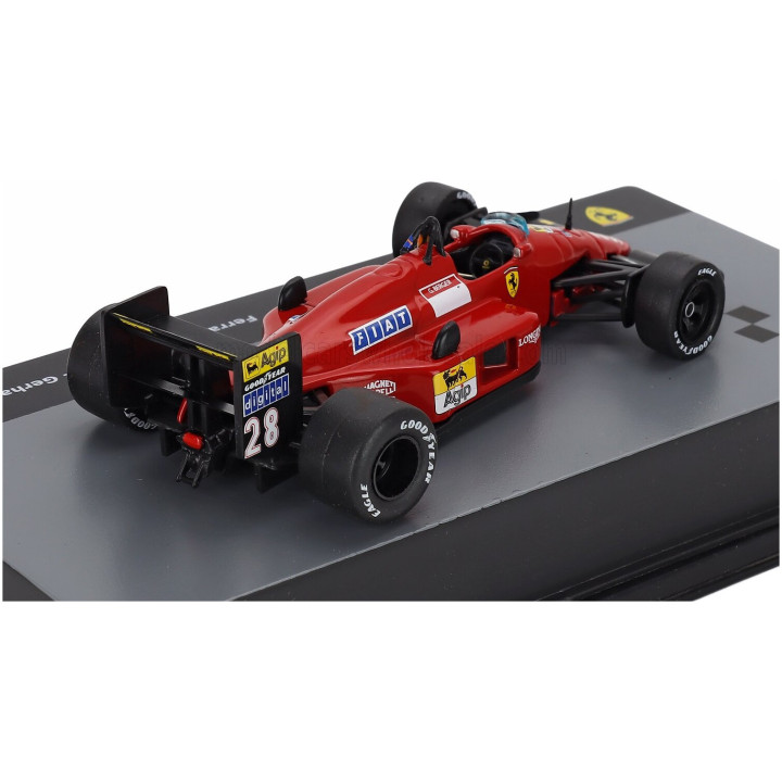 EDICOLA FERRARI F1 87 N 28 SEASON 1987 GERHARD BERGER - CON VETRINA - WITH SHOWCASE - RED 1/43