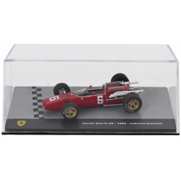 EDICOLA FERRARI F1 312 F1-66 N 6 SEASON 1966 LUDOVICO SCARFIOTTI - CON VETRINA - WITH SHOWCASE - RED 1/43