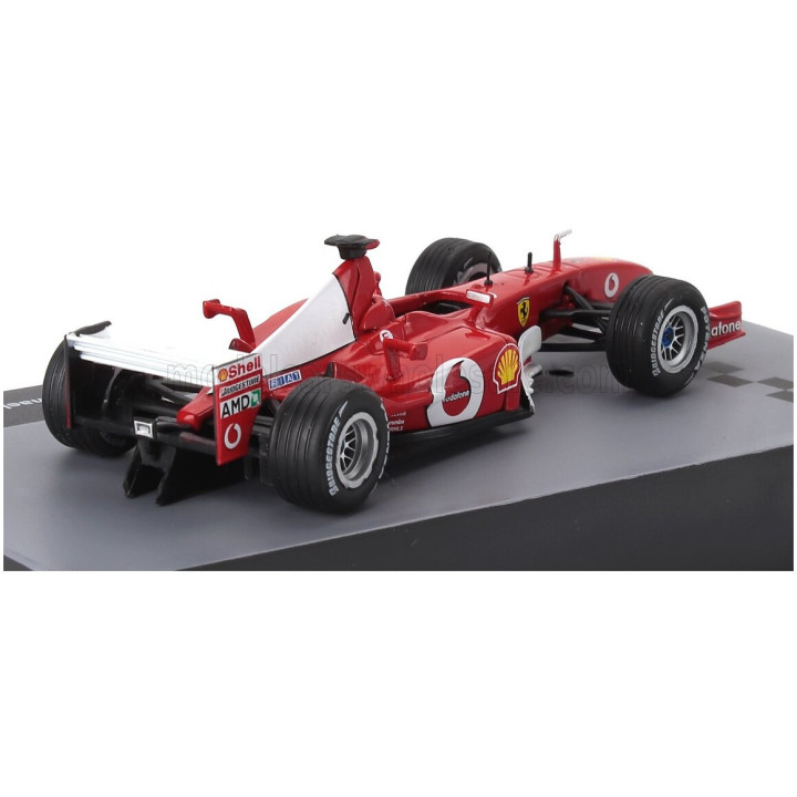 EDICOLA FERRARI F1 F2002 N 1 WORLD CHAMPION SEASON 2002 MICHAEL SCHUMACHER - CON VETRINA - WITH SHOWCASE - RED WHITE 1/43